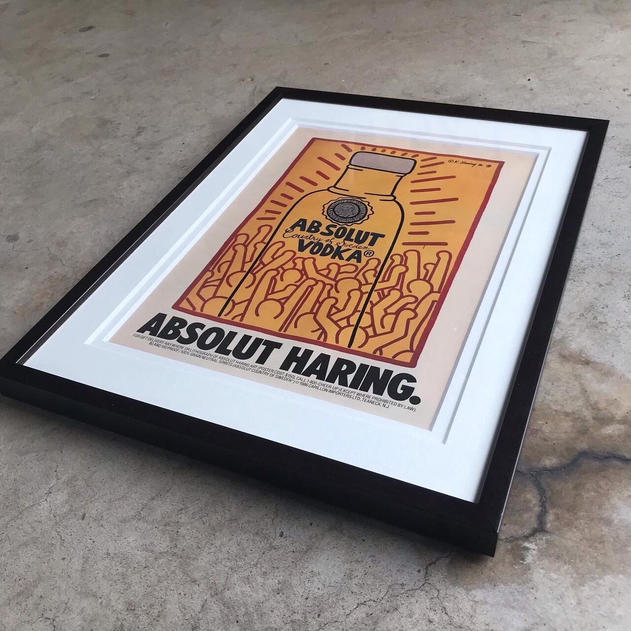 1986(Printed:1990)Keith Haring/Absolut Vodka　太子額付き