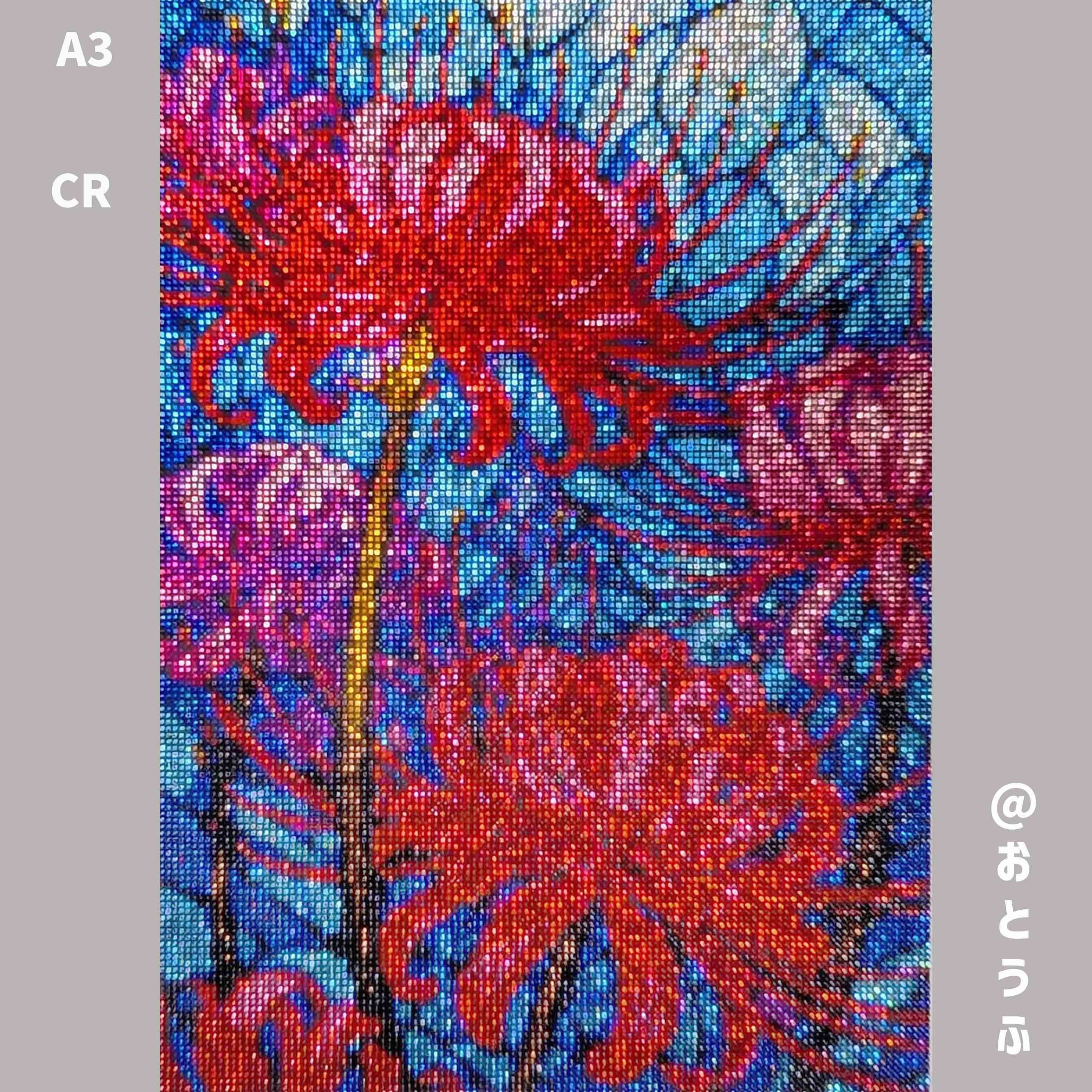 ダイヤモンドアート A3 ステンドグラス調 彼岸花 (通常/フルAB/フルCR