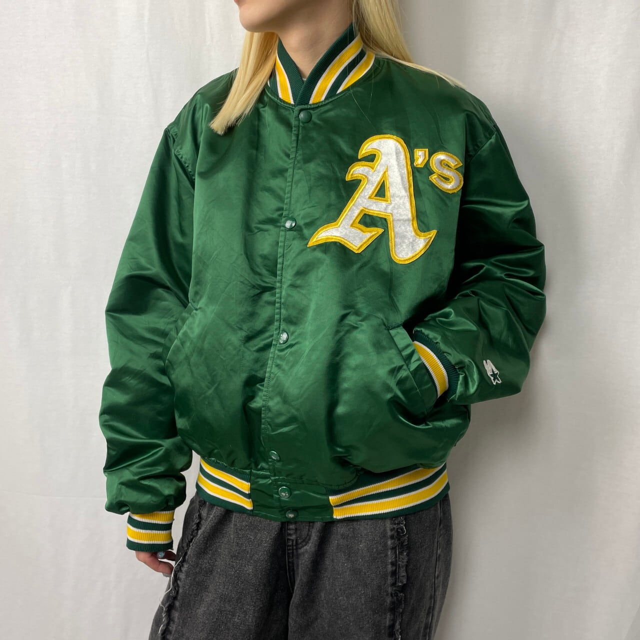 90年代 USA製 STARTER スターター MLB オークランド アスレチックス  