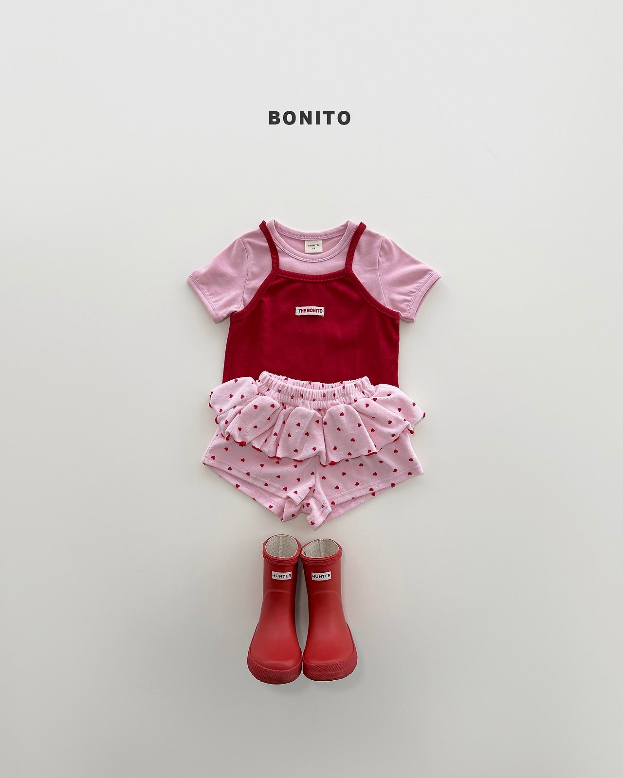 [BONITO] Mini heart frill shorts (JS/JM) / [보니토] 미니하트프릴쇼츠 (JS/JM)