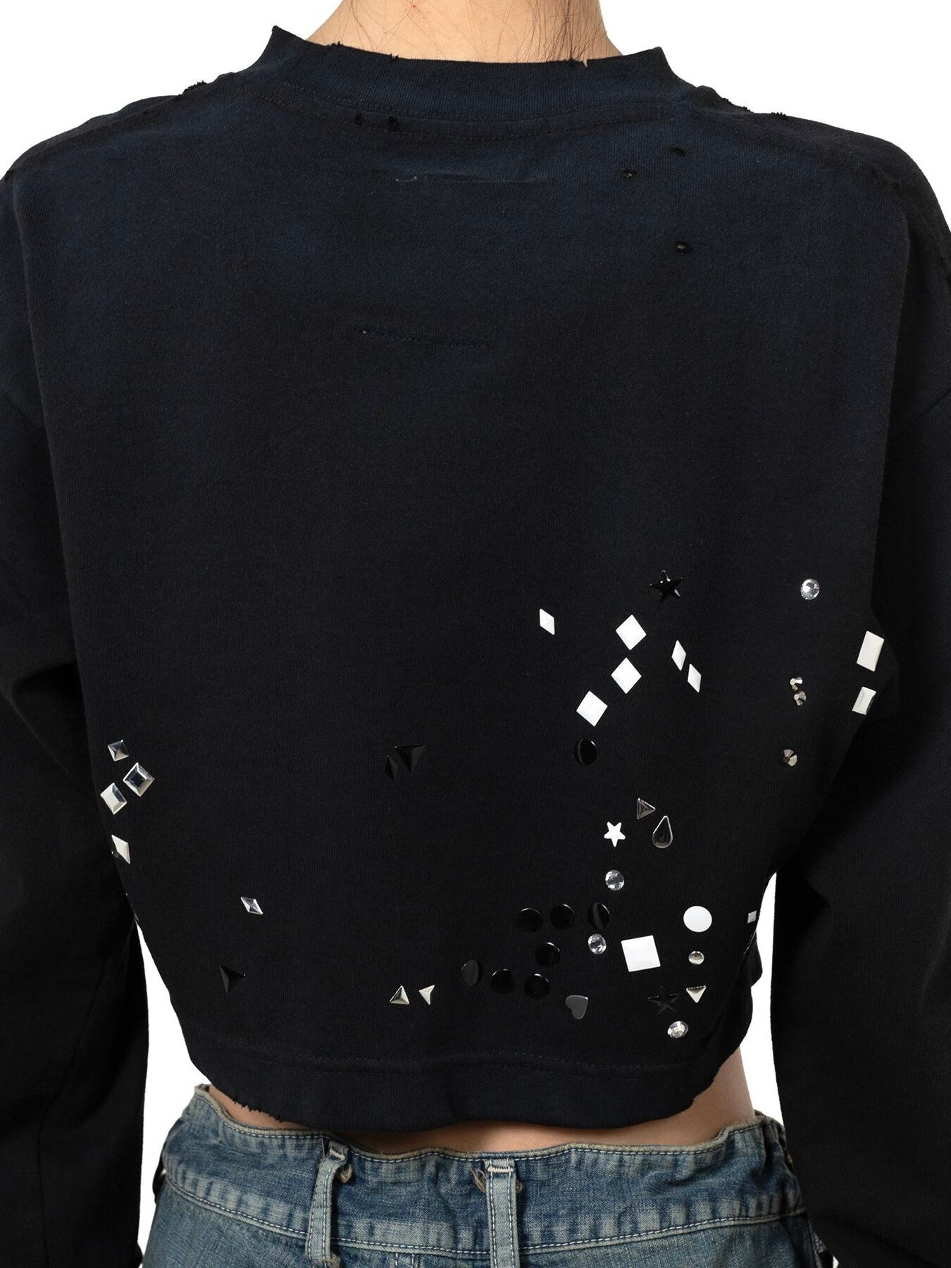 ミハラヤスヒロ 25aw ロンT 25AW】Maison MIHARA YASUHIRO ミハラヤスヒロ / FEmbellished Cropped