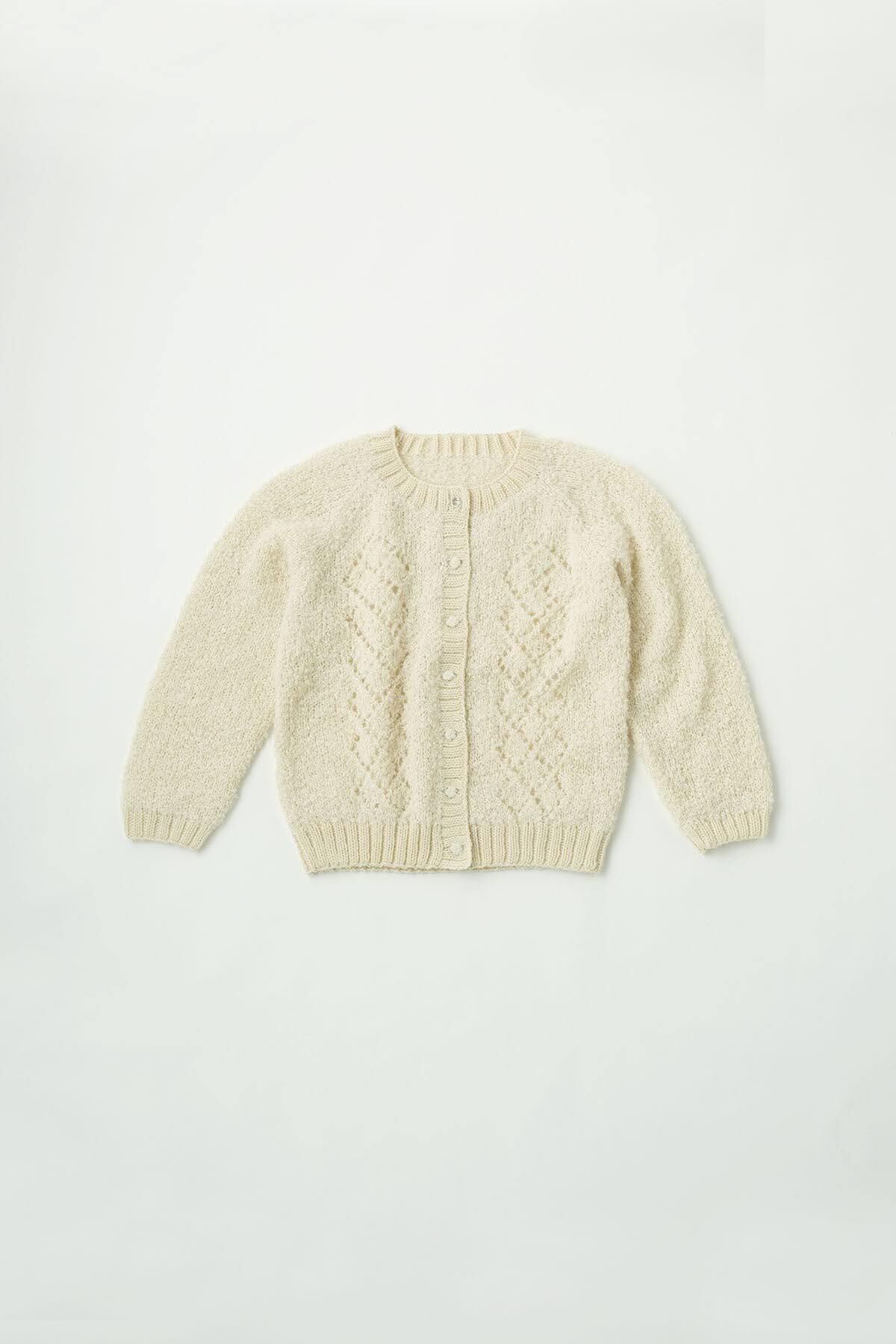 gasa grue 「keep smiling」 ニットカーディガン white gasa grue