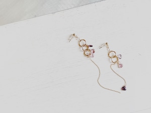 Pink spinel earrings