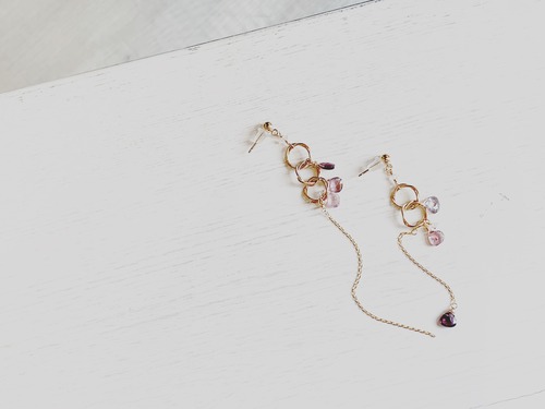 Pink spinel earrings