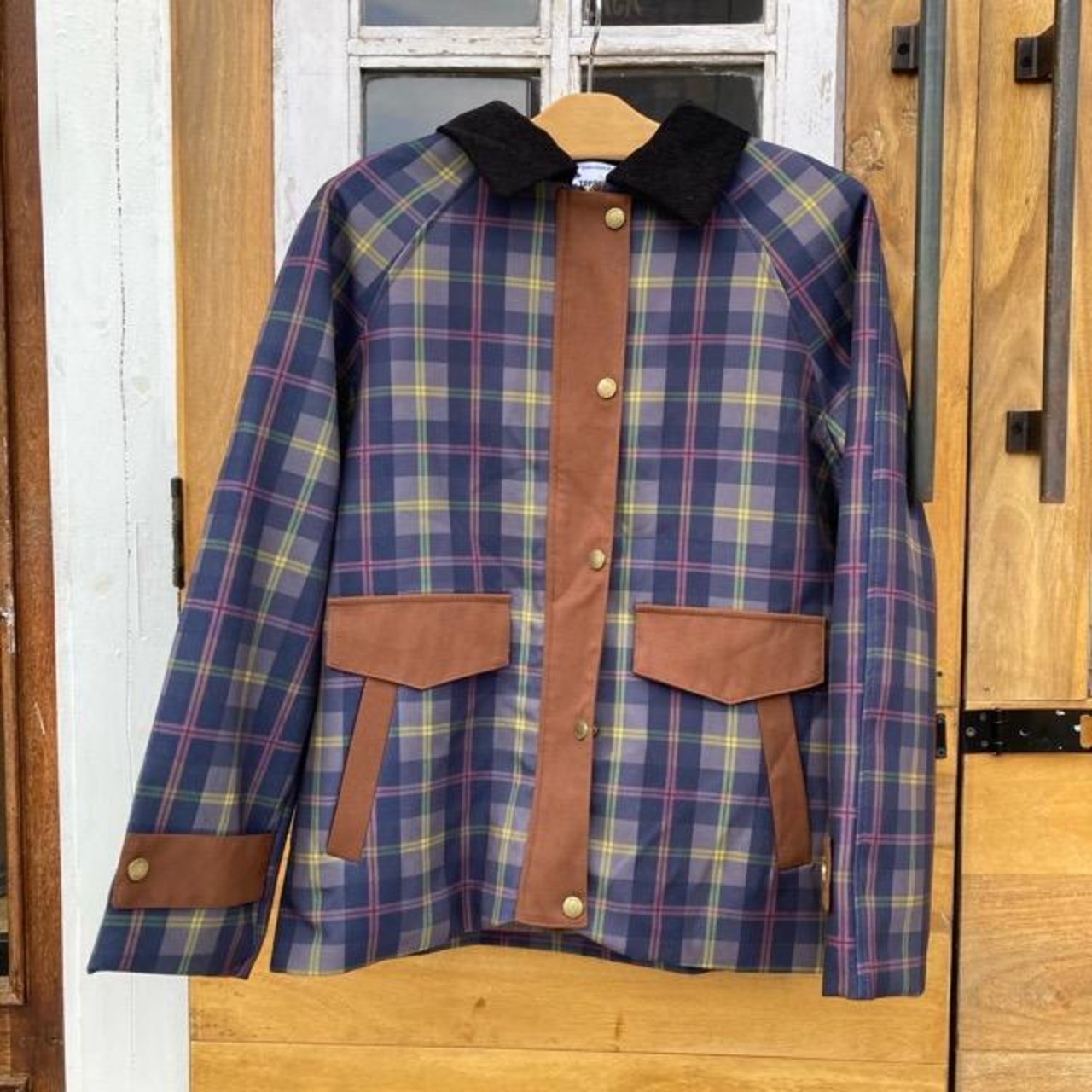 TOPANGA Lady's タータンチェックハンティングジャケット グリーン コーデュロイ ブリティッシュチェック 英国 ハンタージャケット