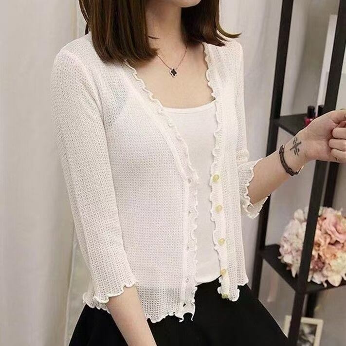 シアーフリルカーディガン　AJ12541-129　