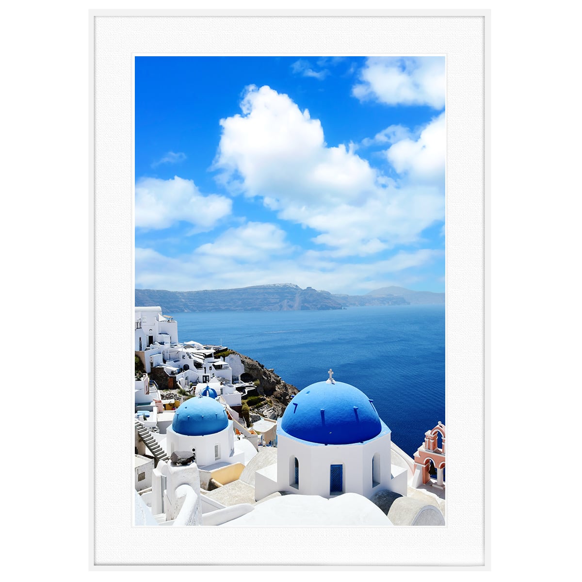 ギリシャ 風景写真 サントリーニ島 インテリアアート額装 AS0368
