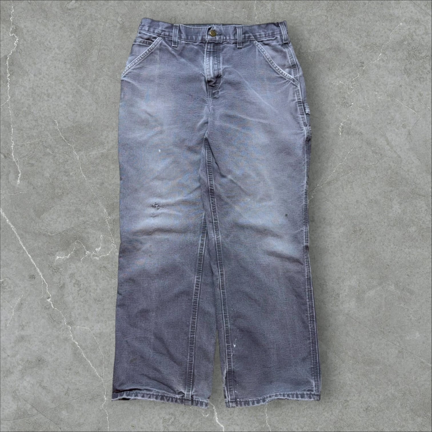 Carhartt B11 Firm Duck Carpenter Jean Grey (Petrol Blue PTB) 32