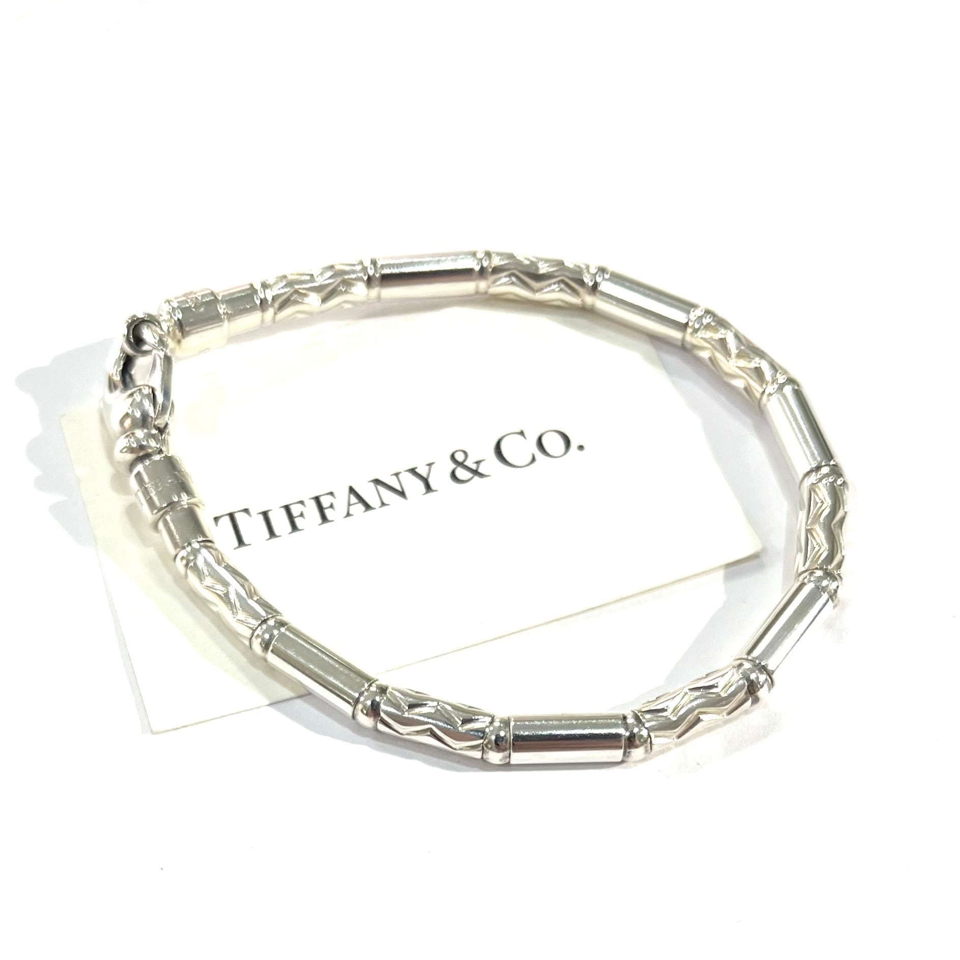 希少【TIFFANY&CO.】2905 German ZigZagブレスレット幾何学 シルバー