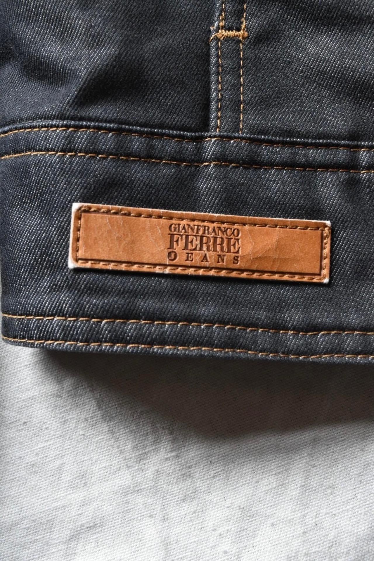 "GIAN FRANCO FERRE JEANS" Ash gray denim blouson