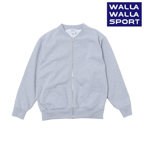 WALLA WALLA SPORT ワラワラスポーツ 13oz FULL ZIP CREW CARDIGAN|13オンス 米綿 スウェット フルジップ カーディガン|日本製 H.GREY