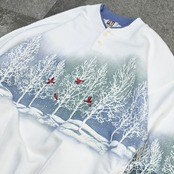 snow bird embroidery henry necksweat