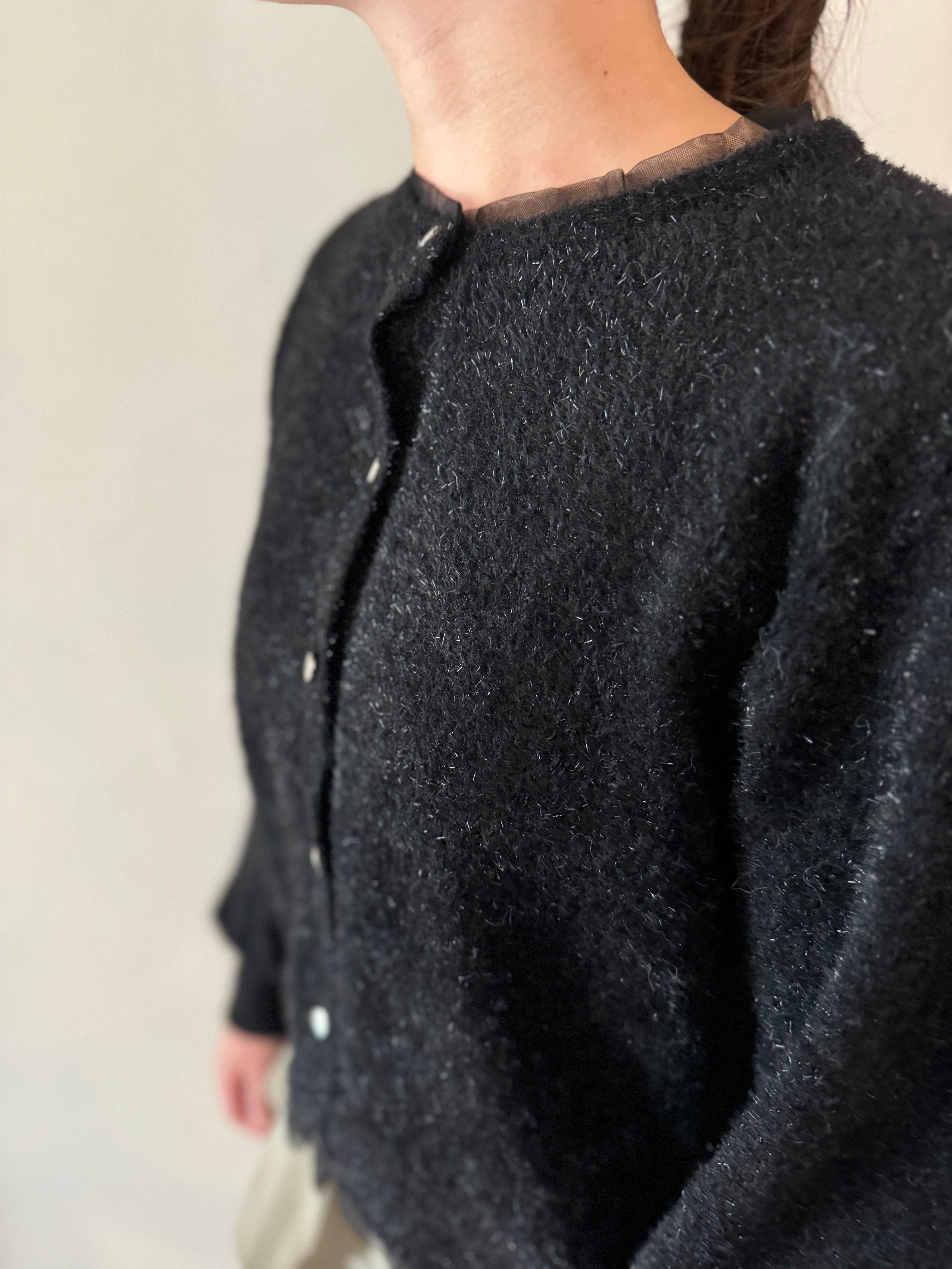 【SELECT】キラキラニットチュールカーディガン