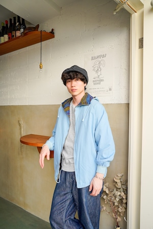 【1960-70s】"Made in Germany" Reversible Cotton Zip-up Alpine Smock / 6-375