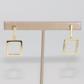 シンプルライフに！ シルバー シンプル ライン スクエア ゴールド ピアス simple silver series