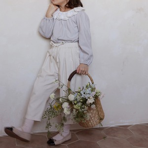 秋無地リボンカジュアルボトムス3色