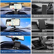【Eatface】片手操作 クリップ式 スマホ車載ホルダー カーマウント スマホスタンド 着脱簡単 縦横向き可能 360度回転 安定性拔群 ダッシュボード・バックミラー・デスクにも適用 互換性が高い カー用品 4.7-7インチ多機種に対応
