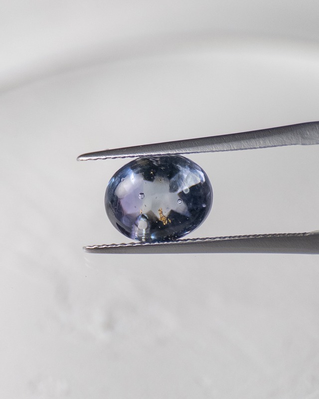 バフトップオーバルカット10×8mm #626【硝子の宝石】箔入