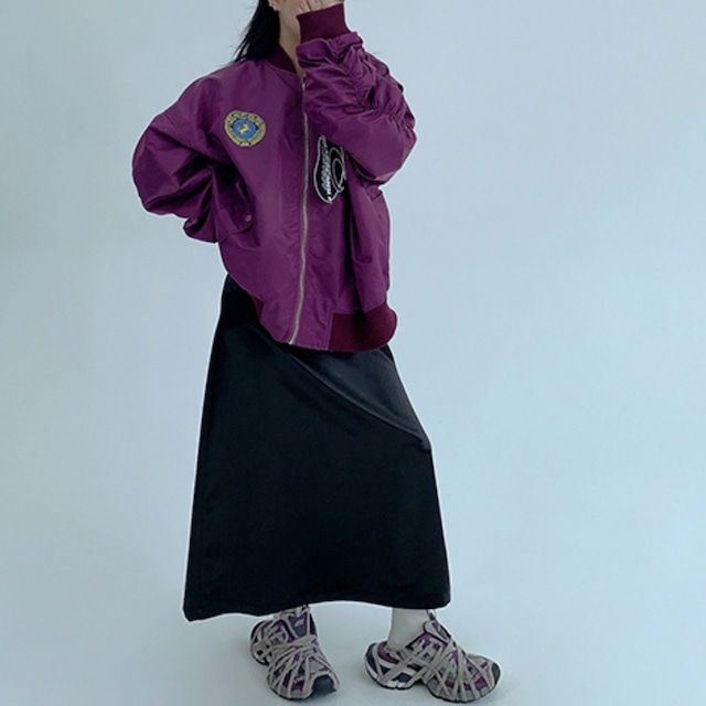 エンブレムビッグシルエットMA1ジャケット 2col R00889