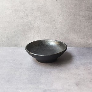 【 やちむん】FUCLAY 沖縄県今帰仁の窯 やちむん 豆皿 小皿 ブラック おかず 【fuc-mame-3】