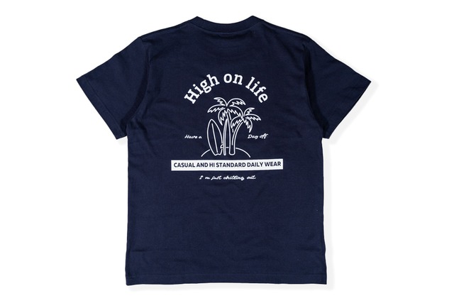 【high on life T-shirt】/ navy