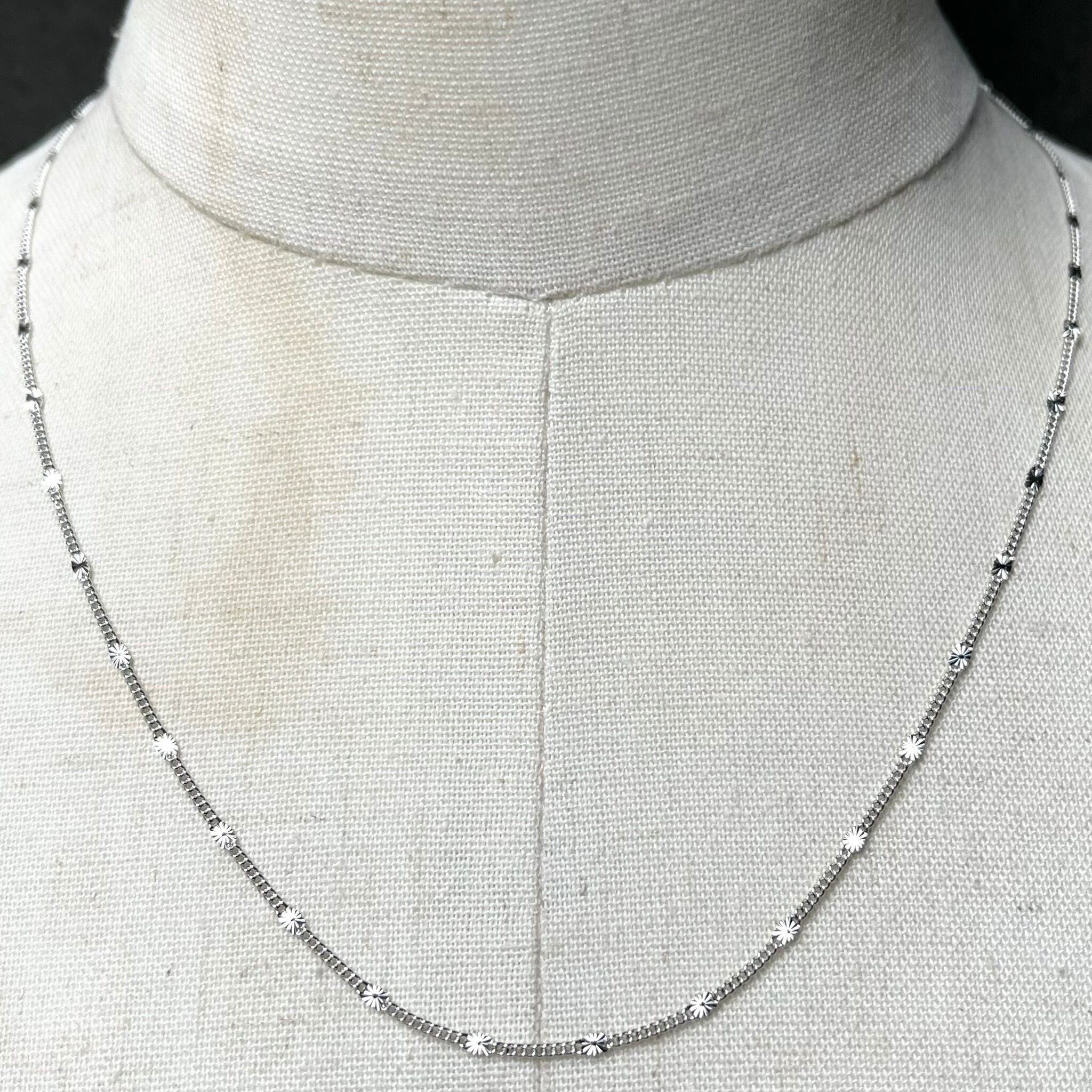 SILVER925 NARROW ID PLATE CHAIN NECKLACE /シルバー/ネックレス