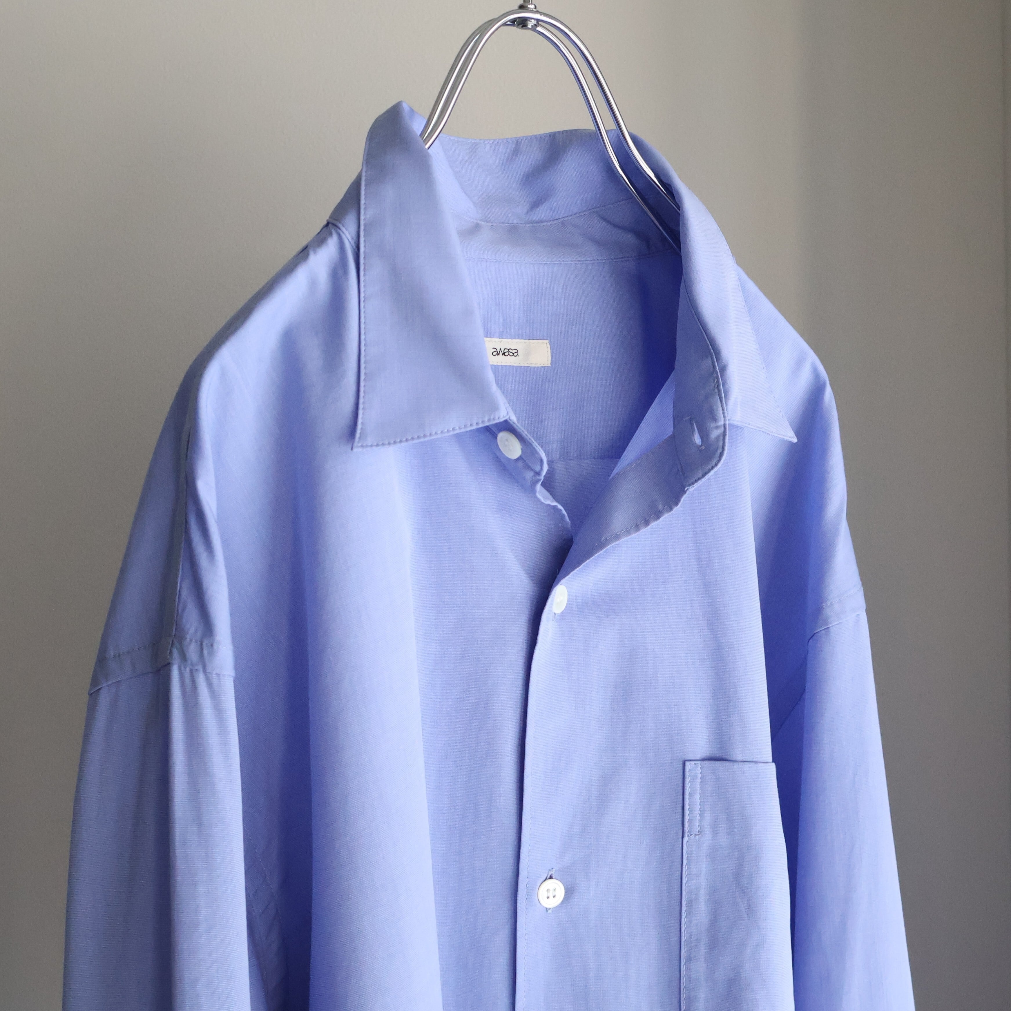 awasa “ regular collar shirt ( Blue )” | H.inch