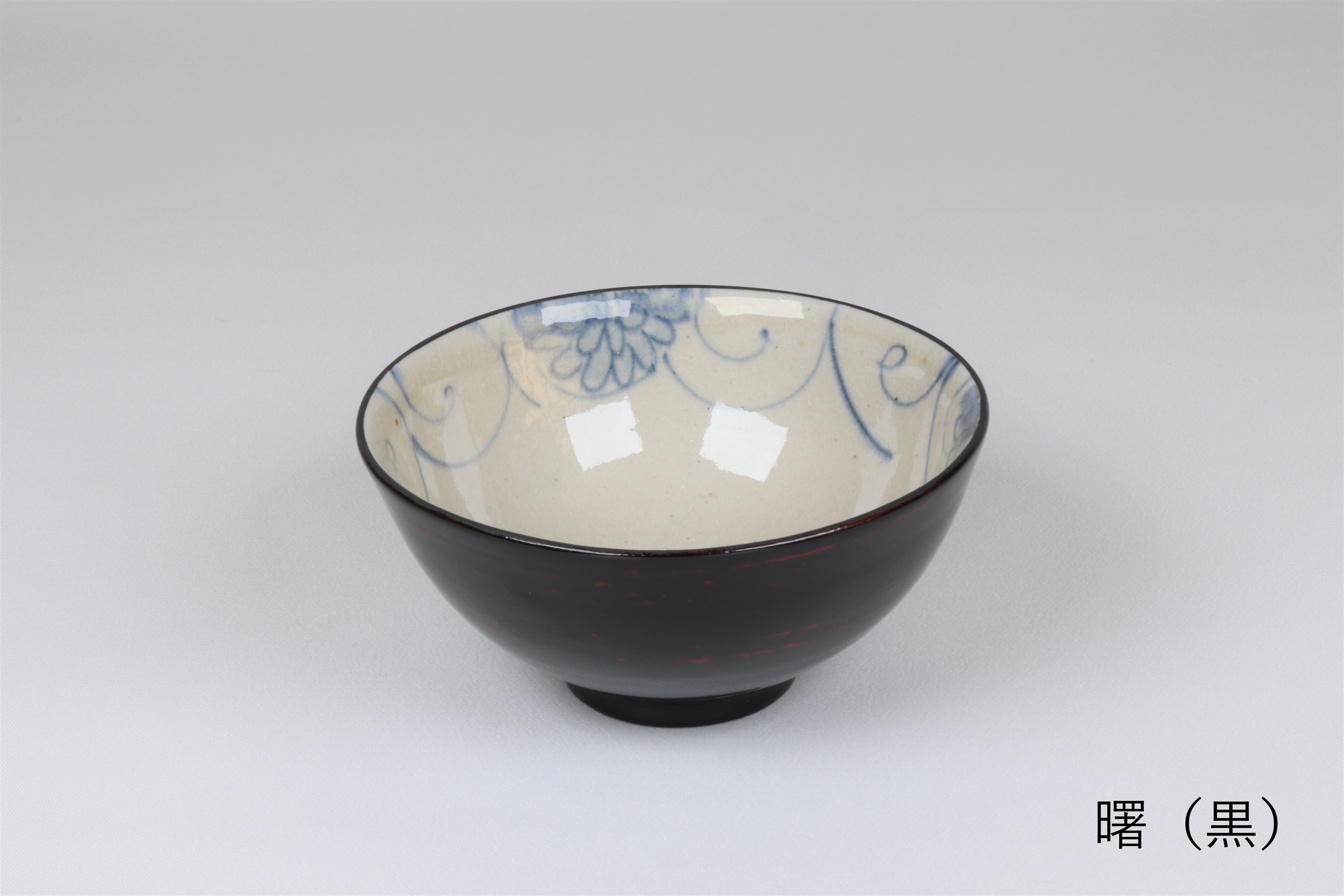 漆陶 和み茶碗 花唐草 | 宗山窯