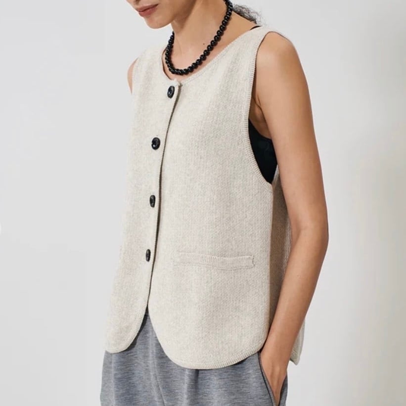 YENN 】 BOAT NECK KNIT VEST | valance 福井｜レディース セレクト