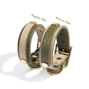 Slim Emerald Leather Collar S/M