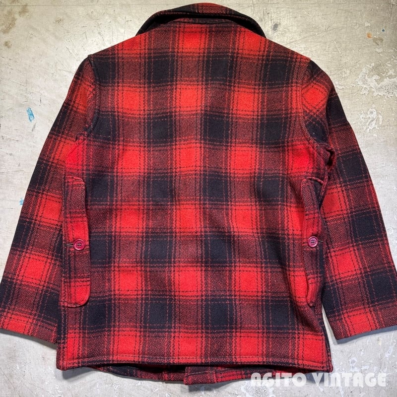 40's 50's unknown ウールハンティングコート オンブレチェック ウール