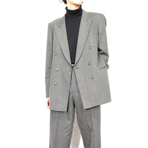 EU VINTAGE PRIMULA DOUBLE DESIGN TWEED SET UP SUIT/ヨーロッパ古着ダブルデザインツイードセットアップスーツ