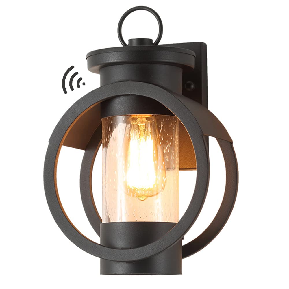 ALLUCK ポーチライト 光感センサー 屋外 明暗センサー付き LED ブラケット ウォールランプ 防雨型照明器具 夜自動点灯昼自動消灯 門柱灯 玄関灯 防犯 廊下灯 ガーデンライト壁掛け照明 モダン風 100VE26口金対応(電球1個サービス)