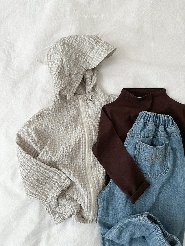 《予約》送料無料【minirobe】Stitch Denim Jogger Pants