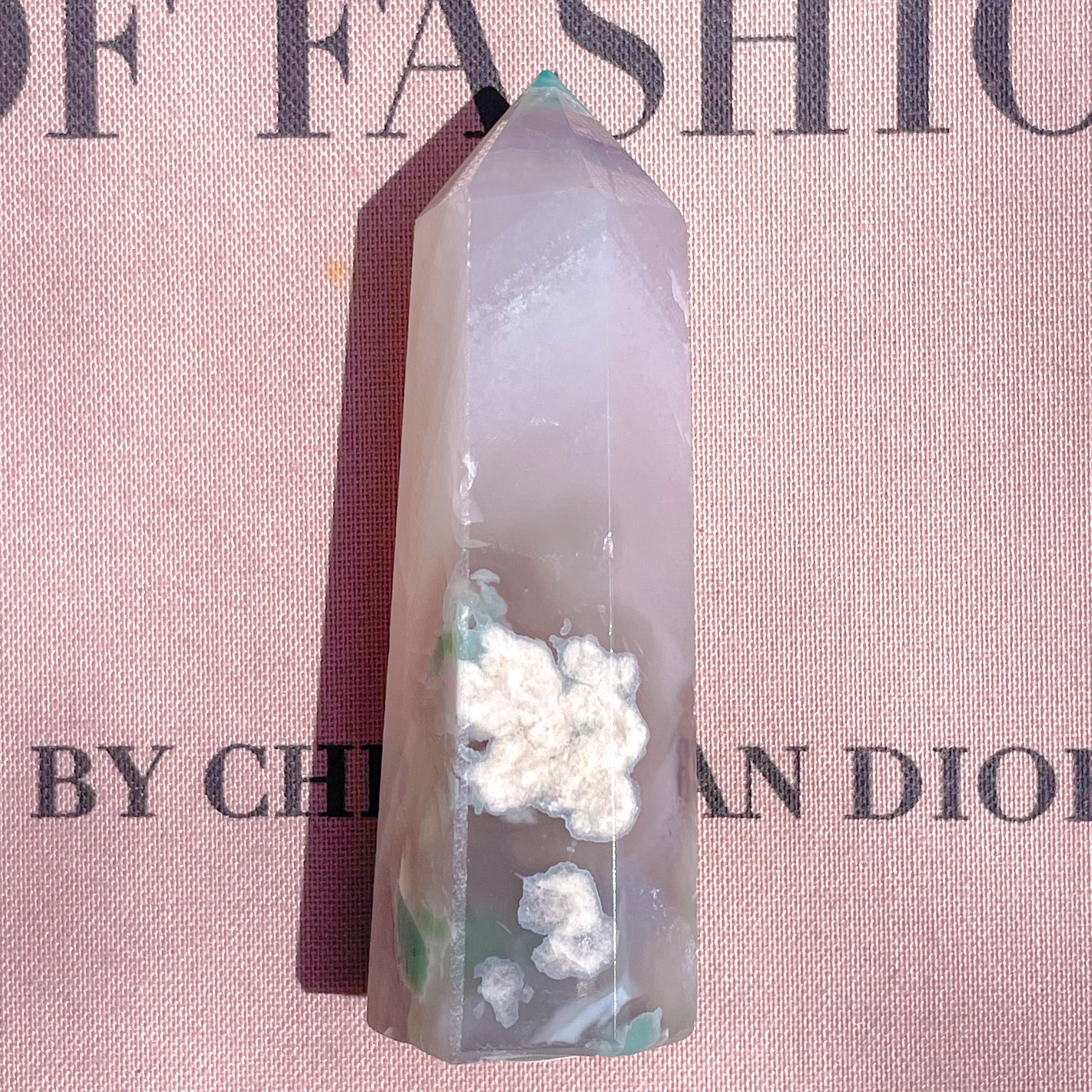 Green Cherry Blossom Agate Point 15 ✧ グリーンチェリーブロッサムアゲート (桜瑪瑙)