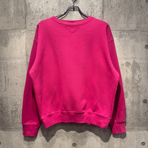 marathon マラソン ATHL SPORTS 無地 スウェット XL ピンク USA製 前V ガゼット クルーネック