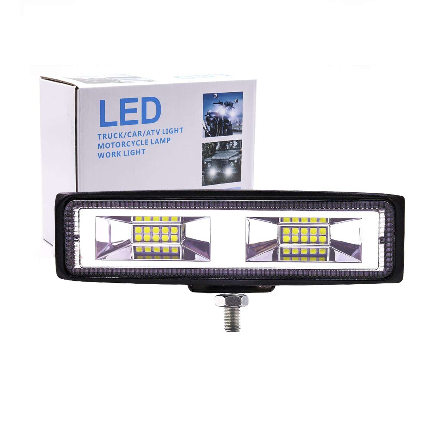 X-STYLE 20W LEDワークライト 作業灯 12V 24V 防水・防塵・長寿命・防振・耐衝撃 汎用 車外灯 農業機械 現場作業 船舶 倉庫作業 LED照明 スポットライト ホワイト 1個入り
