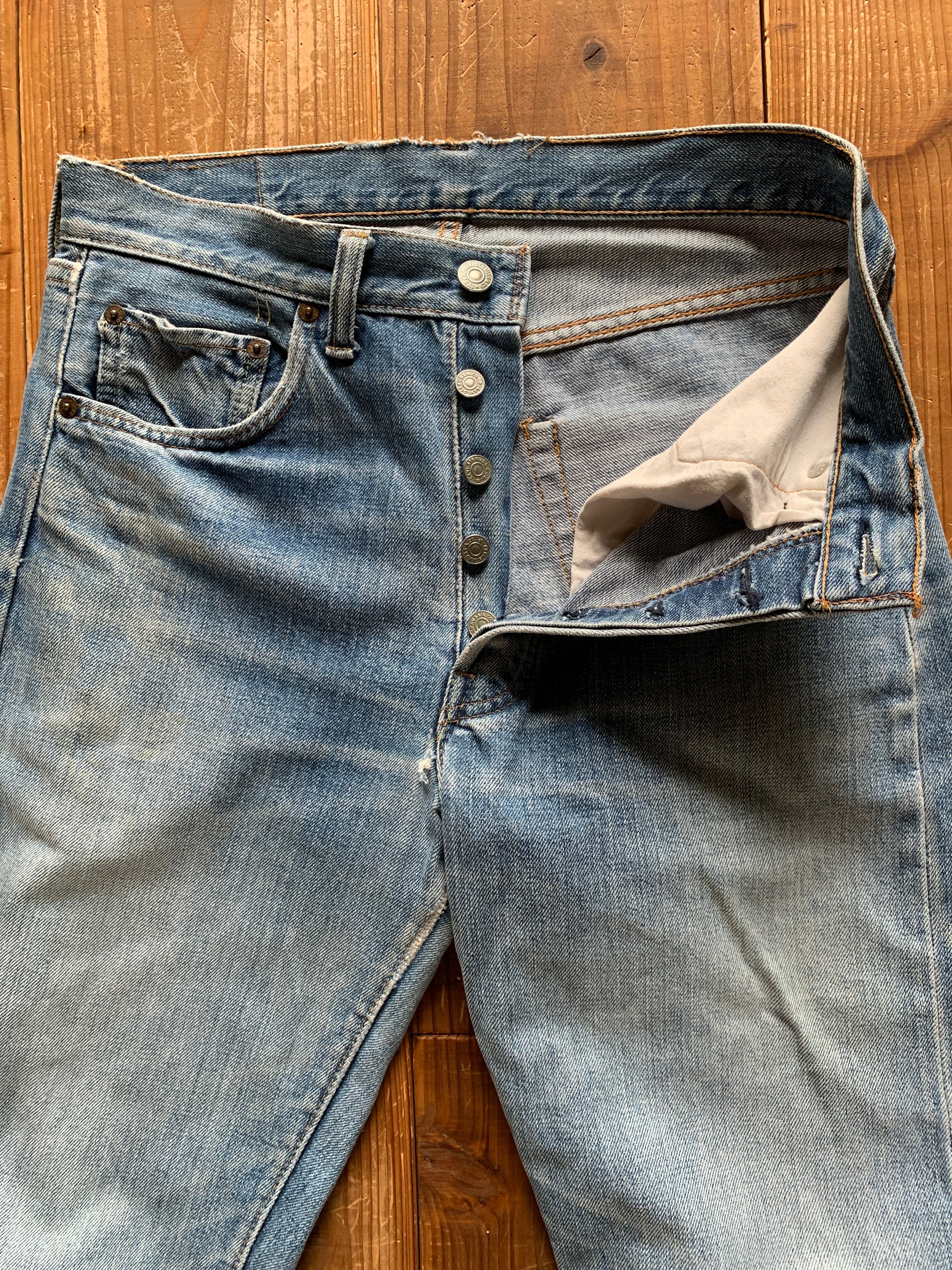 70's Levi's 501 66前期 デニムパンツ リペアあり良雰囲気 表記(30x34)