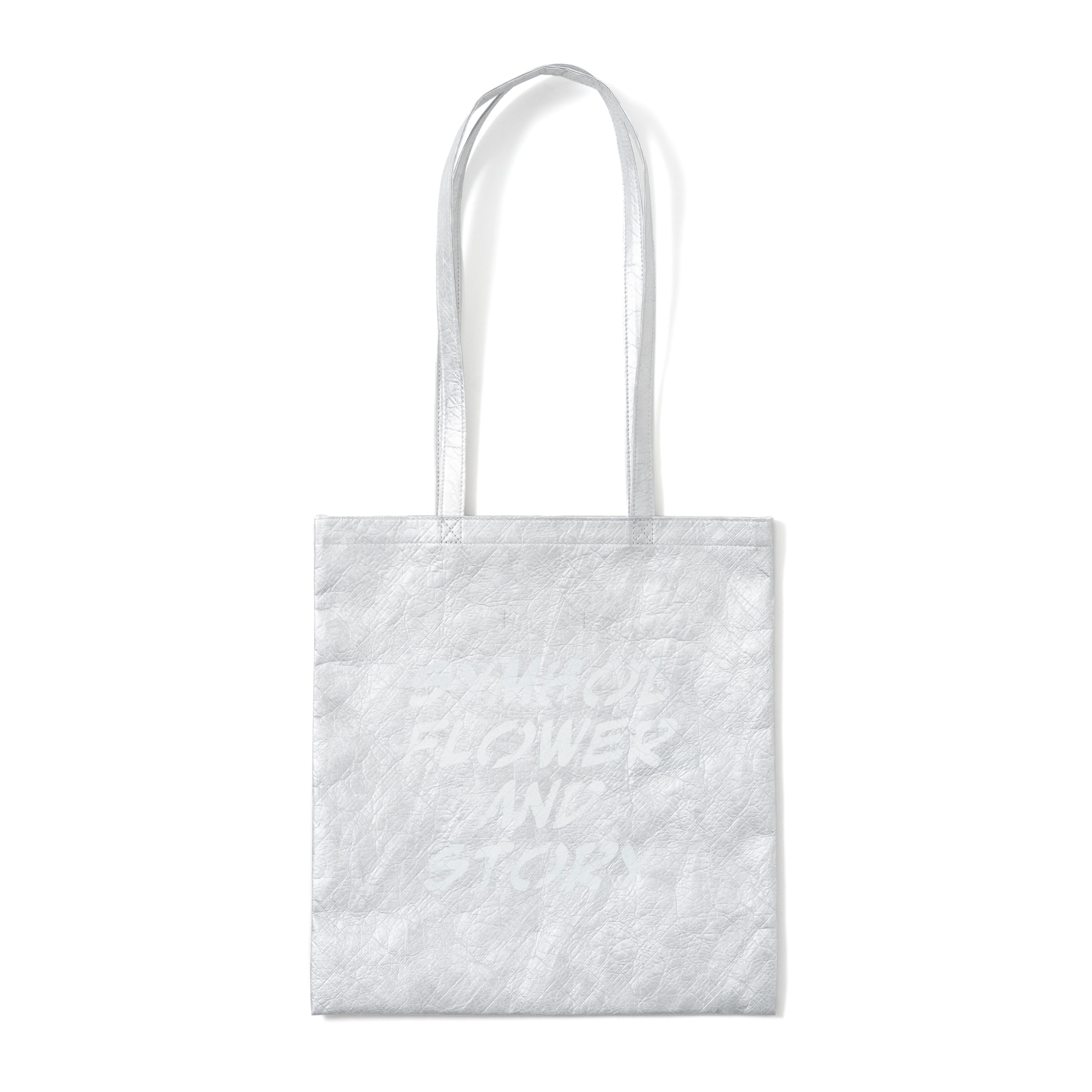 ALPSDR "STENCIL" TYVEK MIDDLE TOTE BAG / SILVER