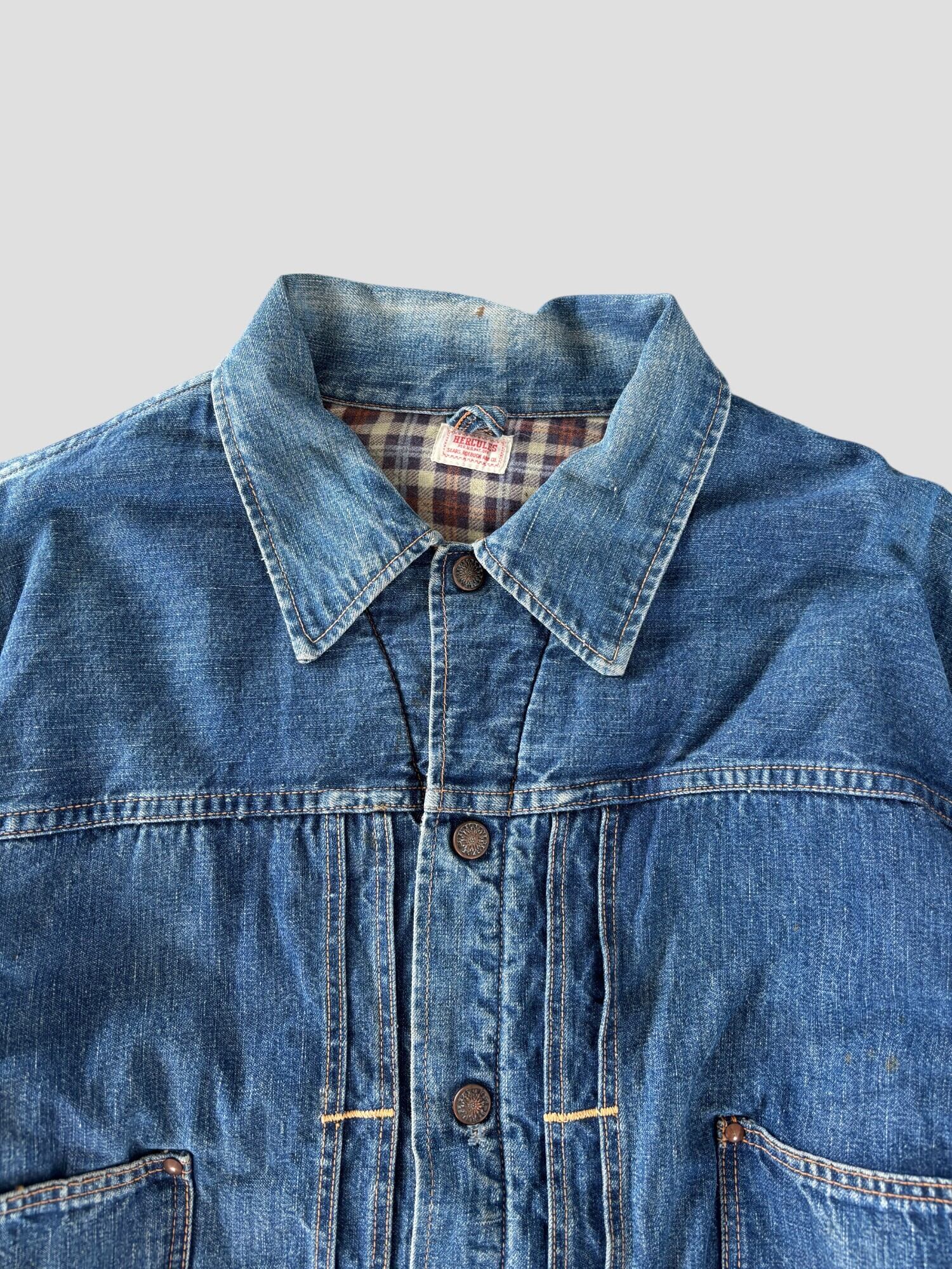 50s～60sフェイドブルーデニムジャケット hercules 50-60s HERCULES 2nd type denim jacket | MASEA
