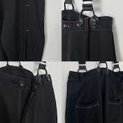 adjuster color stitch suspenders PT/black