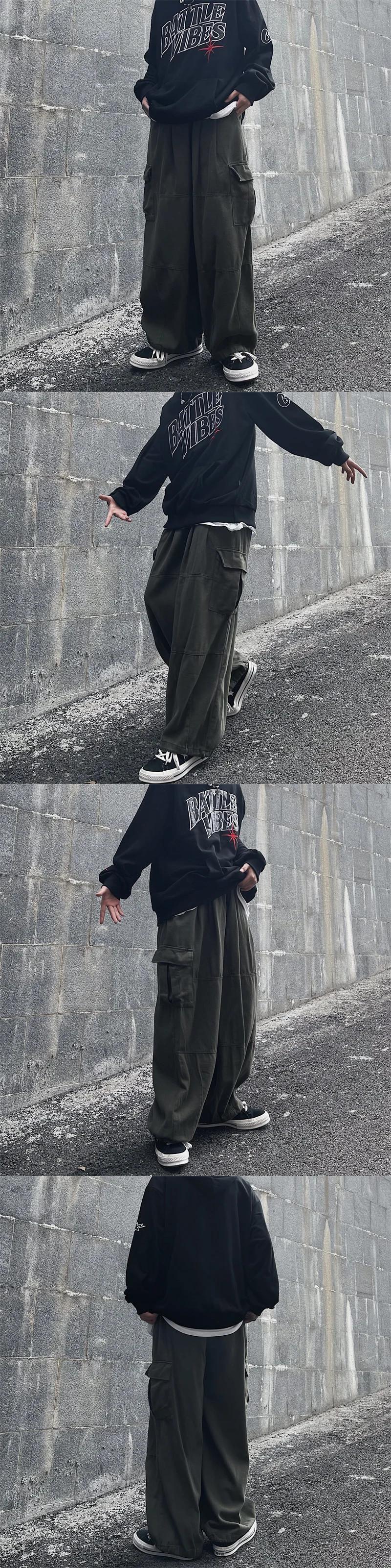ビッグポケットカーゴパンツメンズソリッドカラーストレート ビッグポケットカーゴパンツメンズソリッドカラーストレート
