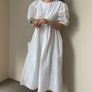 3色 ロングワンピース 半袖 パフスリーブ フレアワンピース レディース 送料無料クルーネック ミモレ丈 大人可愛い かわいい きれいめ 大人女子 エレガント 無地 春 夏 ガーリー 10代 20代 大人 学生 韓国系 お出かけ 外出 きれいめカジュアル 着回し ファッション デート コーディネート 重ね着 休日 特別な日 お祝い 記念日 メンズウケ カジュアル 普段着 春コーデ 夏コーデ 韓国 おしゃれ シンプル スタイル ゆったり 細見せ 韓国ファッション 30代 ワンポイント ママコーデ リゾート