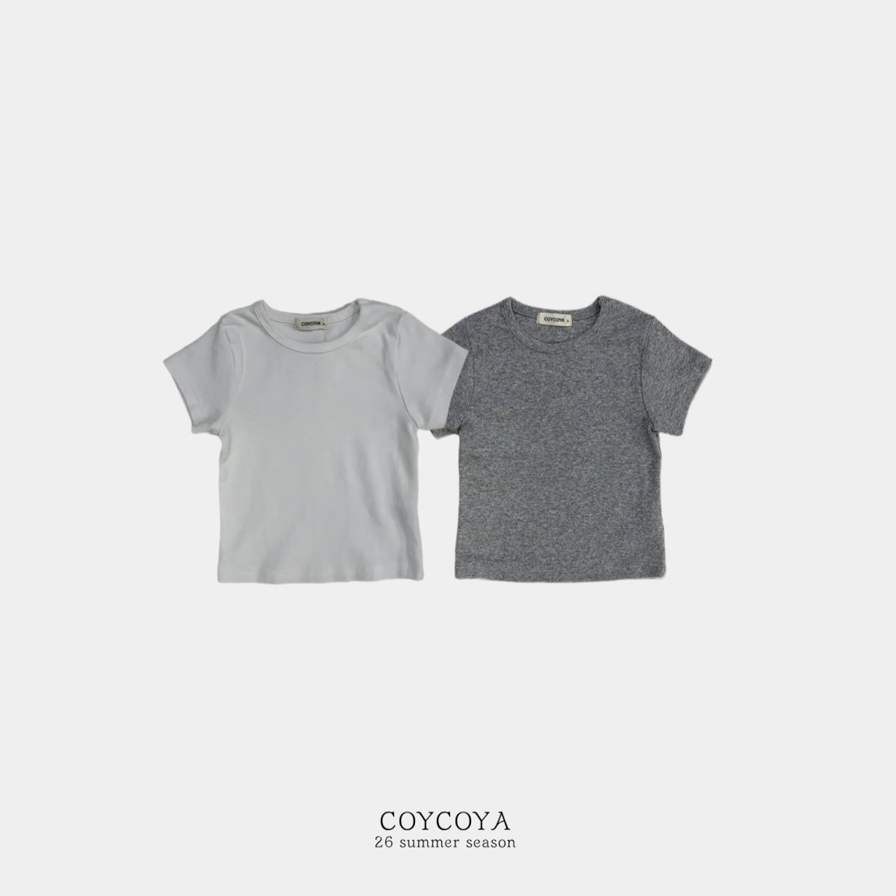 [COYCOYA] Plain short-sleeve T-shirt / [코이코야] 플레인반팔T