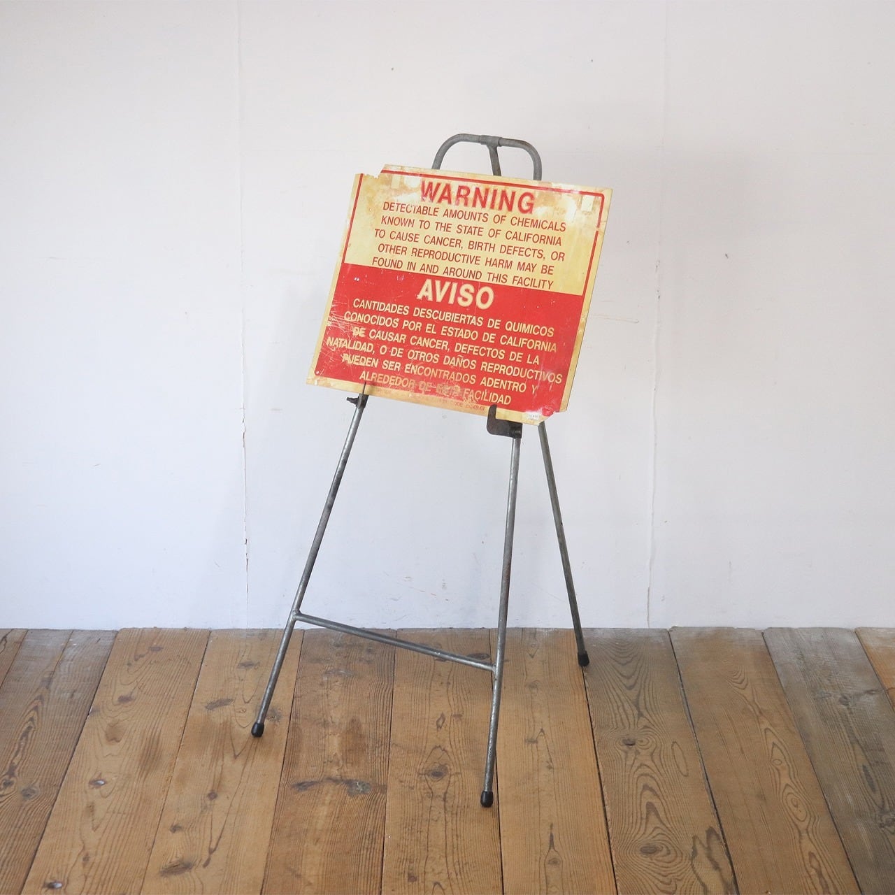 ヴィンテージ イーゼル アイアン 看板立て 折り畳み ディスプレイ インダストリアル 店舗什器/PCK29162