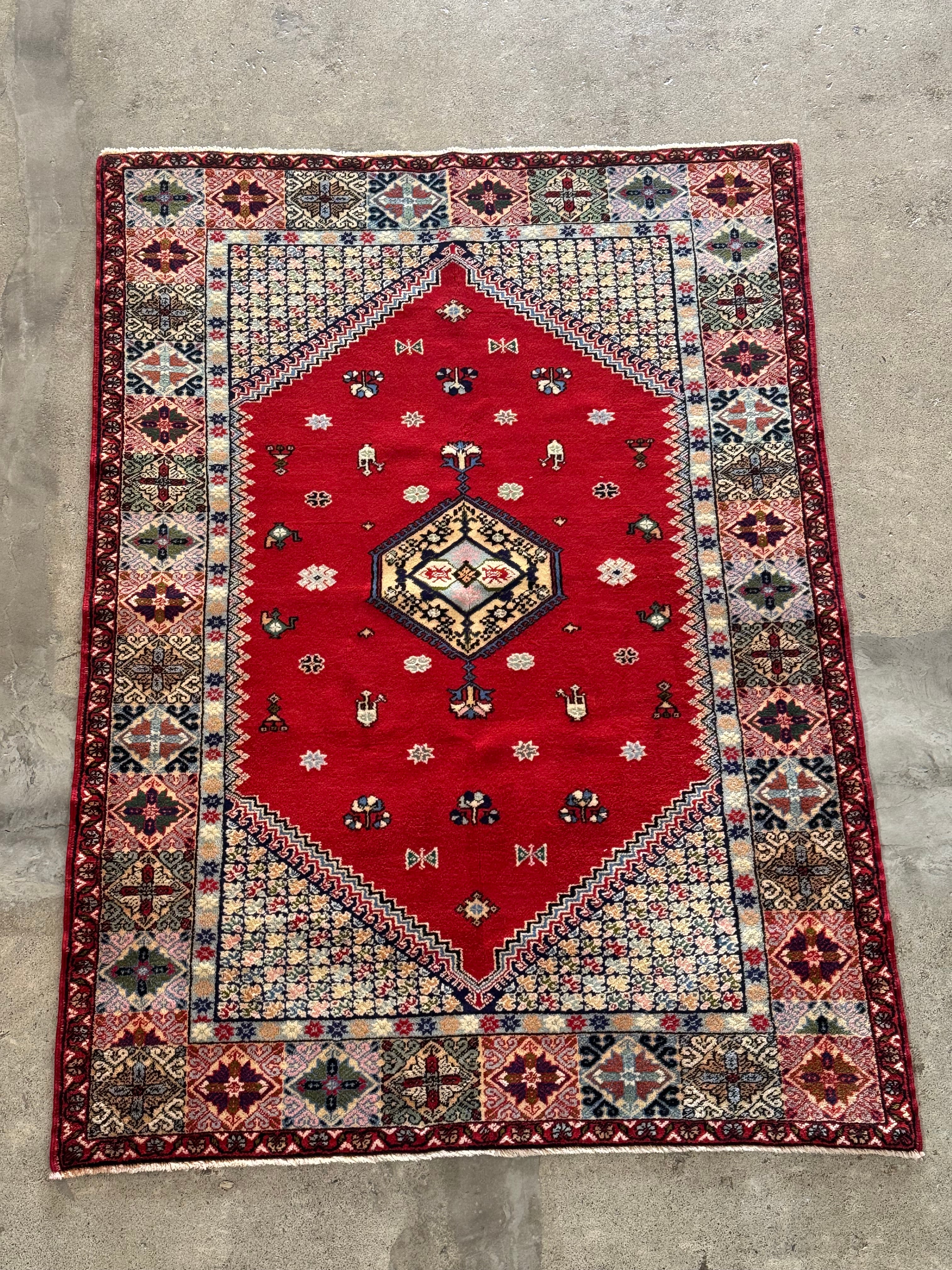 レア✳︎超超大判182×279伝統ボタニカル 赤みブラウン トルコ