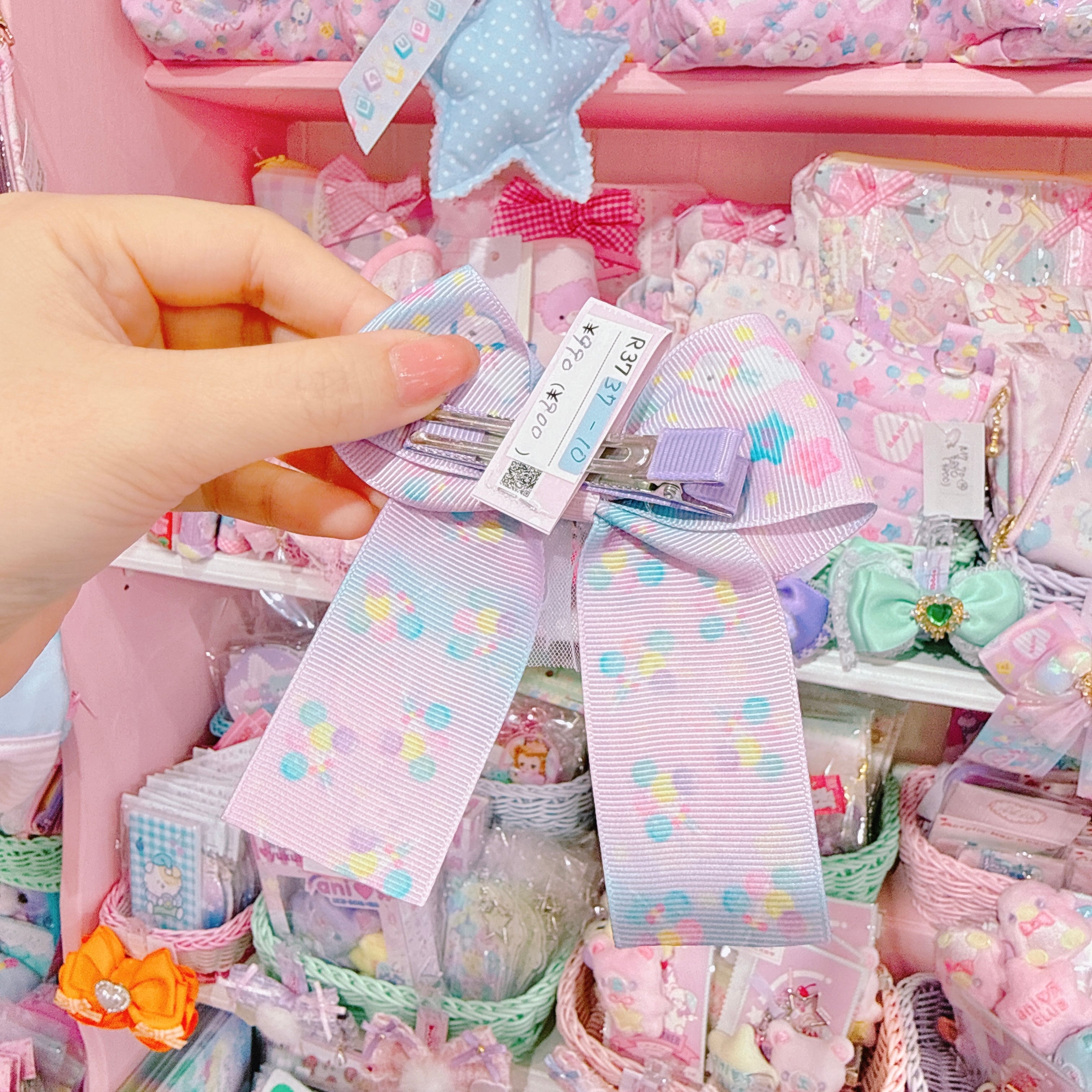 【R37】37-10リボンヘアクリップ