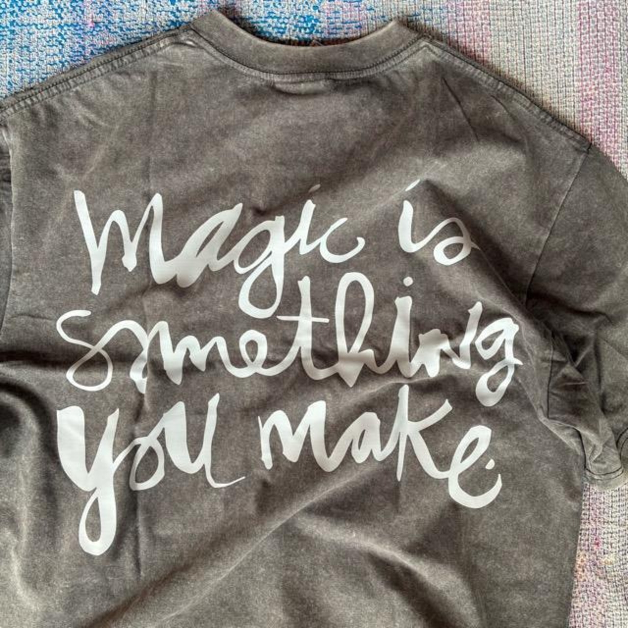 TOPANGA Lady's TOPANGA FIRECOUNTRY Pigment dyed T-shirt Magic is something you make Gray 　ピグメントダイ半袖Tシャツ　マジックイズ　グレー　