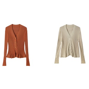 Linen slim cardigan【H00055】