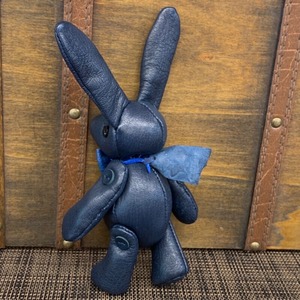 ジビエレザー鹿革ベルラビ★マイスターの手作り「ベルズラビット」オールインディゴ　写真の1点販売です